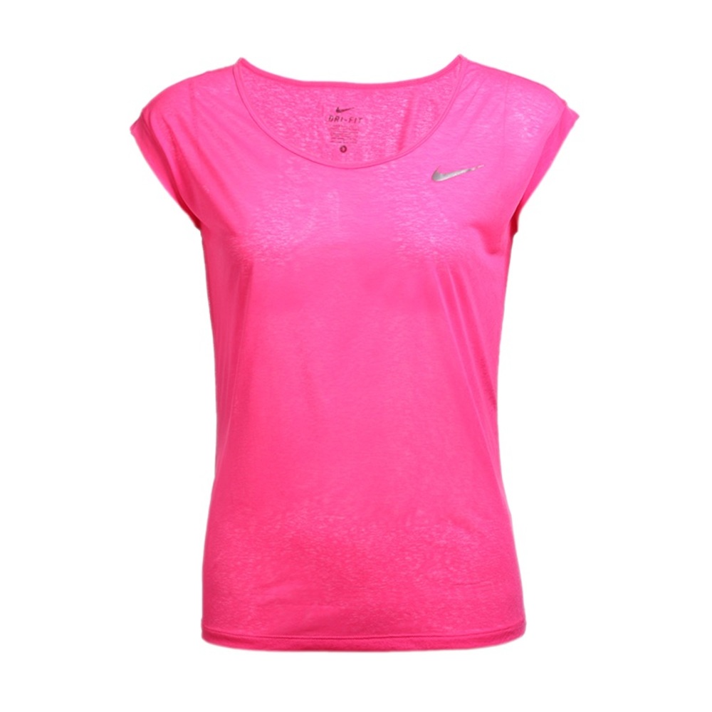 Nike DRI - FIT Short Sleeve Tshirt Pink Top Running Sport Active Athletic